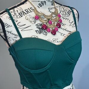Teal Women's Bustier Bodysuit